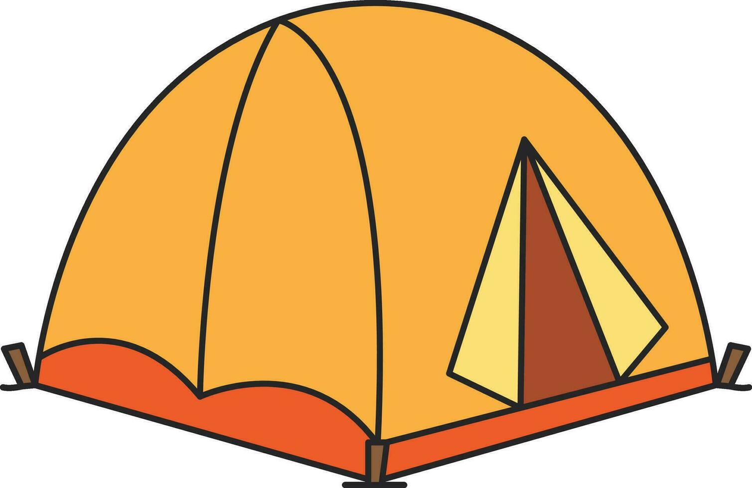 Camping tent icon. Flat illustration of camping tent vector icon for web design