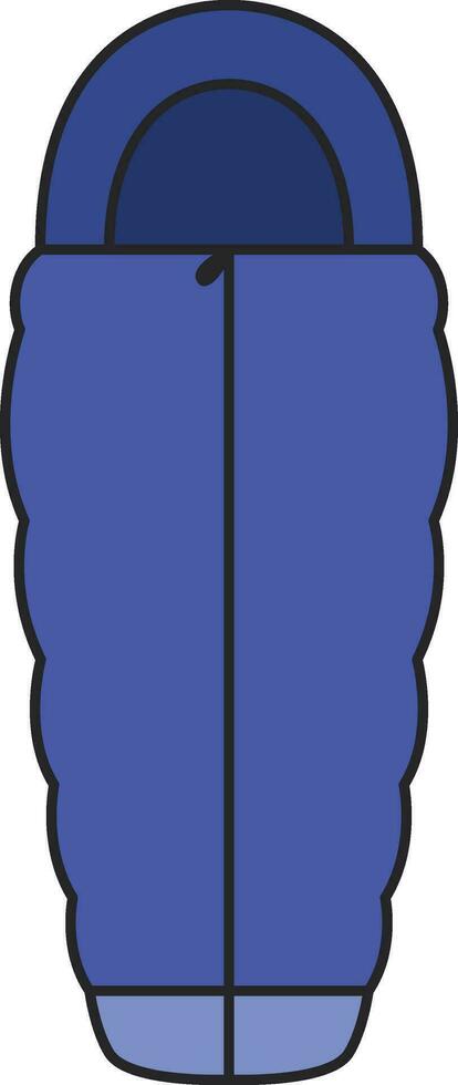 azul dormido bolso icono. plano ilustración de azul dormido bolso vector icono para web diseño