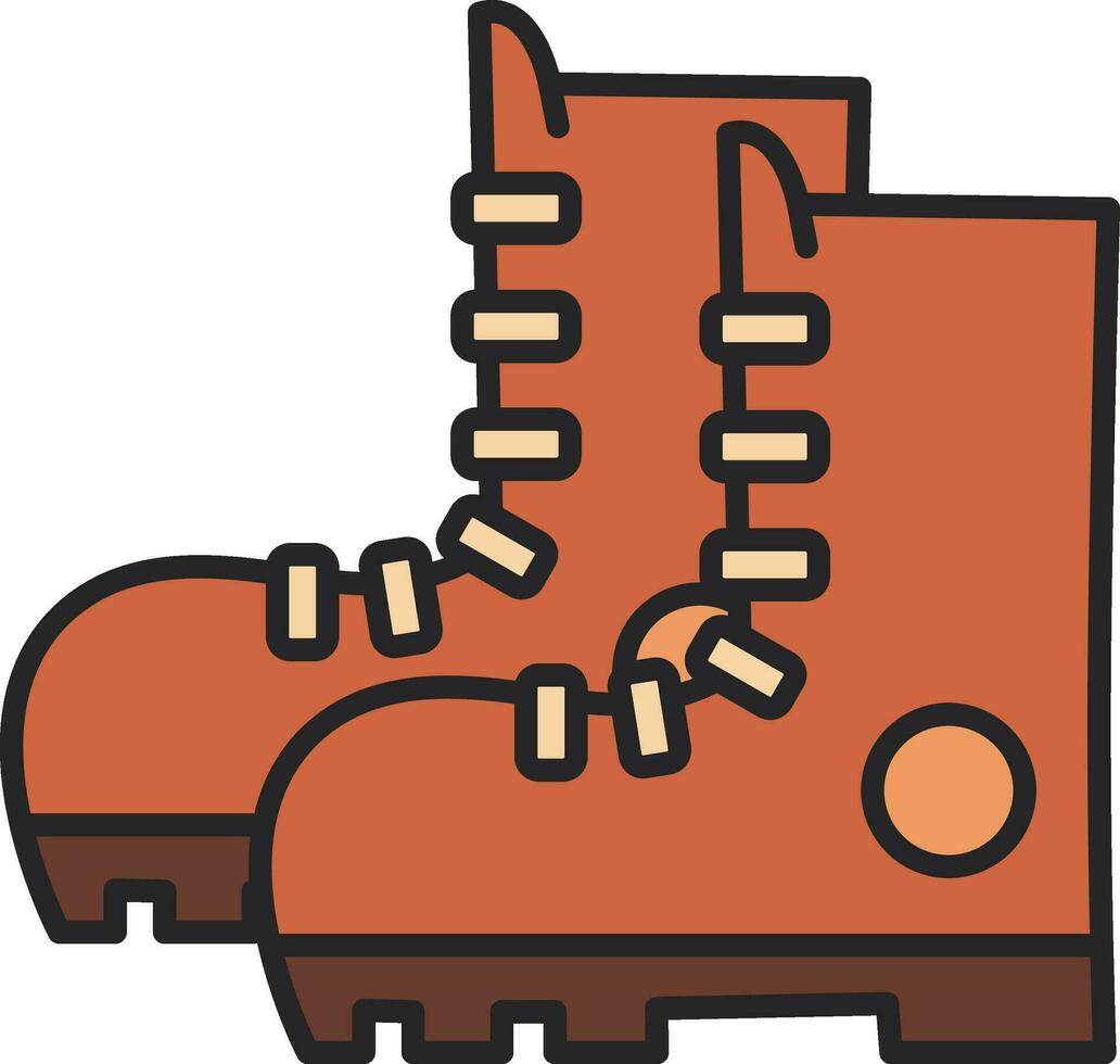 excursionismo zapatos. plano ilustración de linterna icono para web diseño vector
