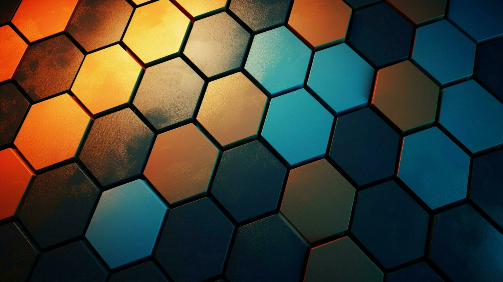 AI generated Hexagonal Patterns background photo
