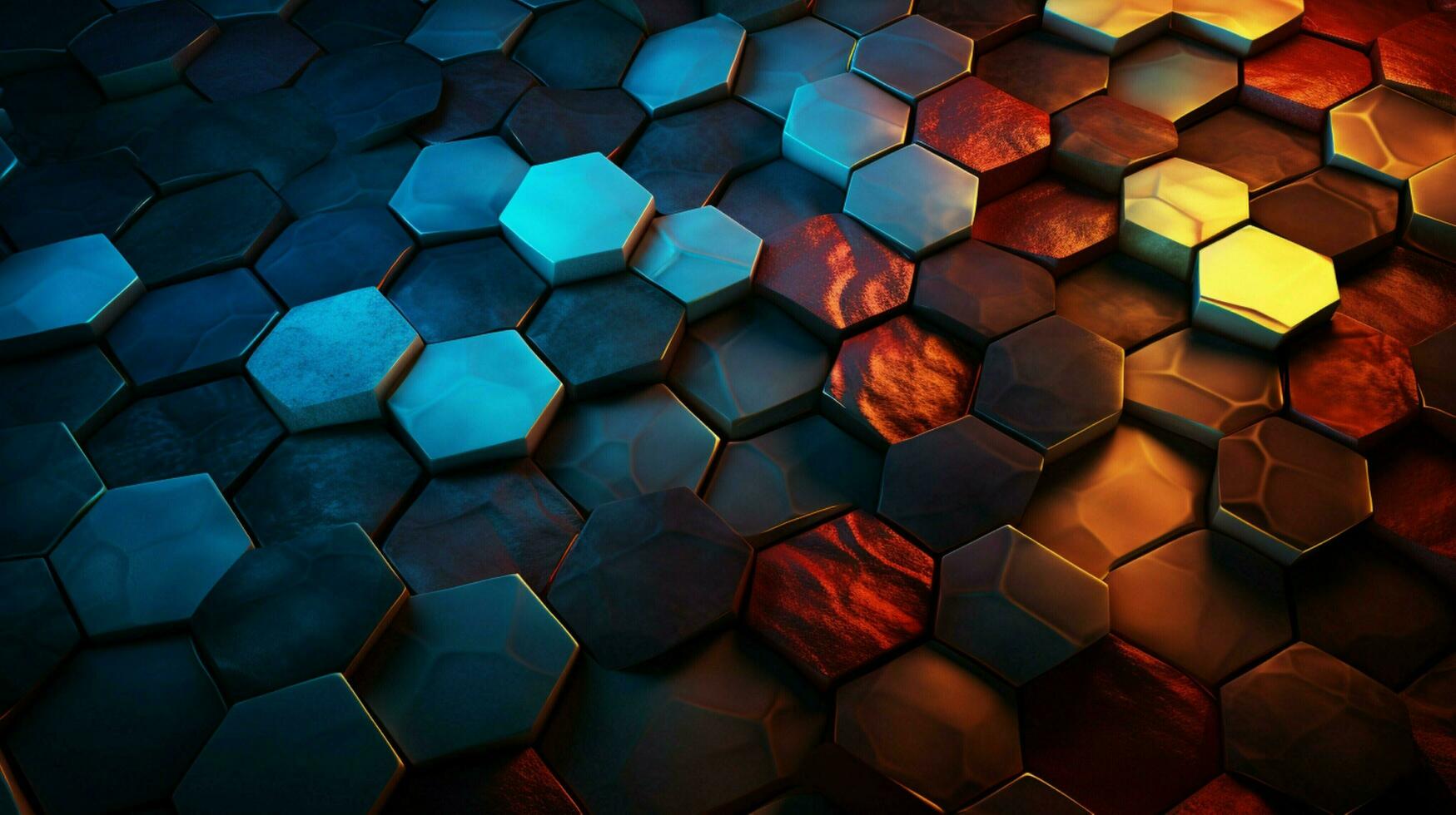 AI generated Hexagonal Patterns background photo