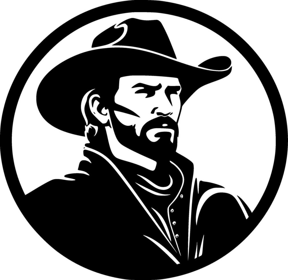 Western, Minimalist and Simple Silhouette - Vector illustration