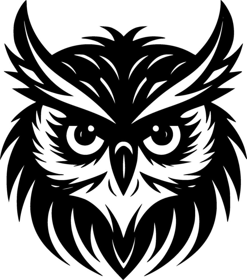 Owl - Minimalist and Flat Logo - Vector illustration