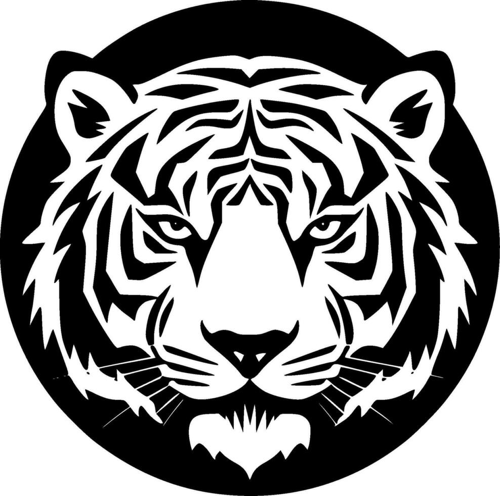Tiger, Minimalist and Simple Silhouette - Vector illustration