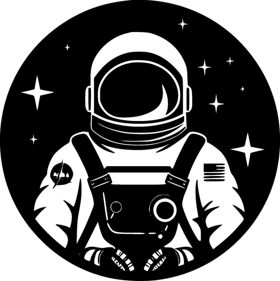 Astronaut - Minimalist and Flat Logo - Vector illustration