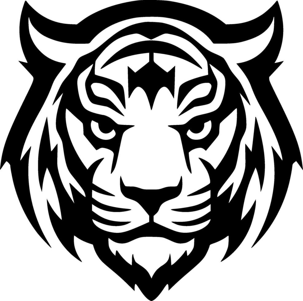 Tiger, Minimalist and Simple Silhouette - Vector illustration