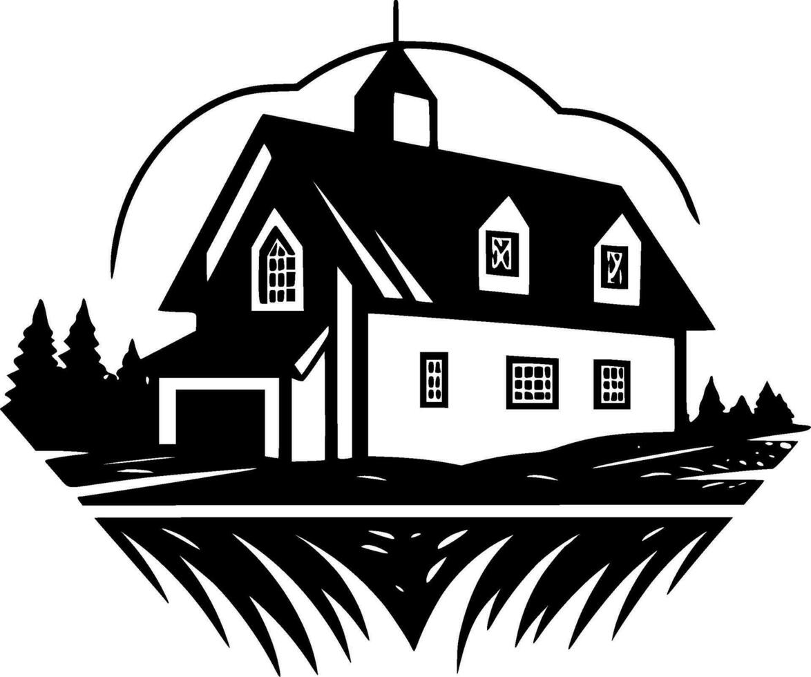 casa de Campo - minimalista y plano logo - vector ilustración