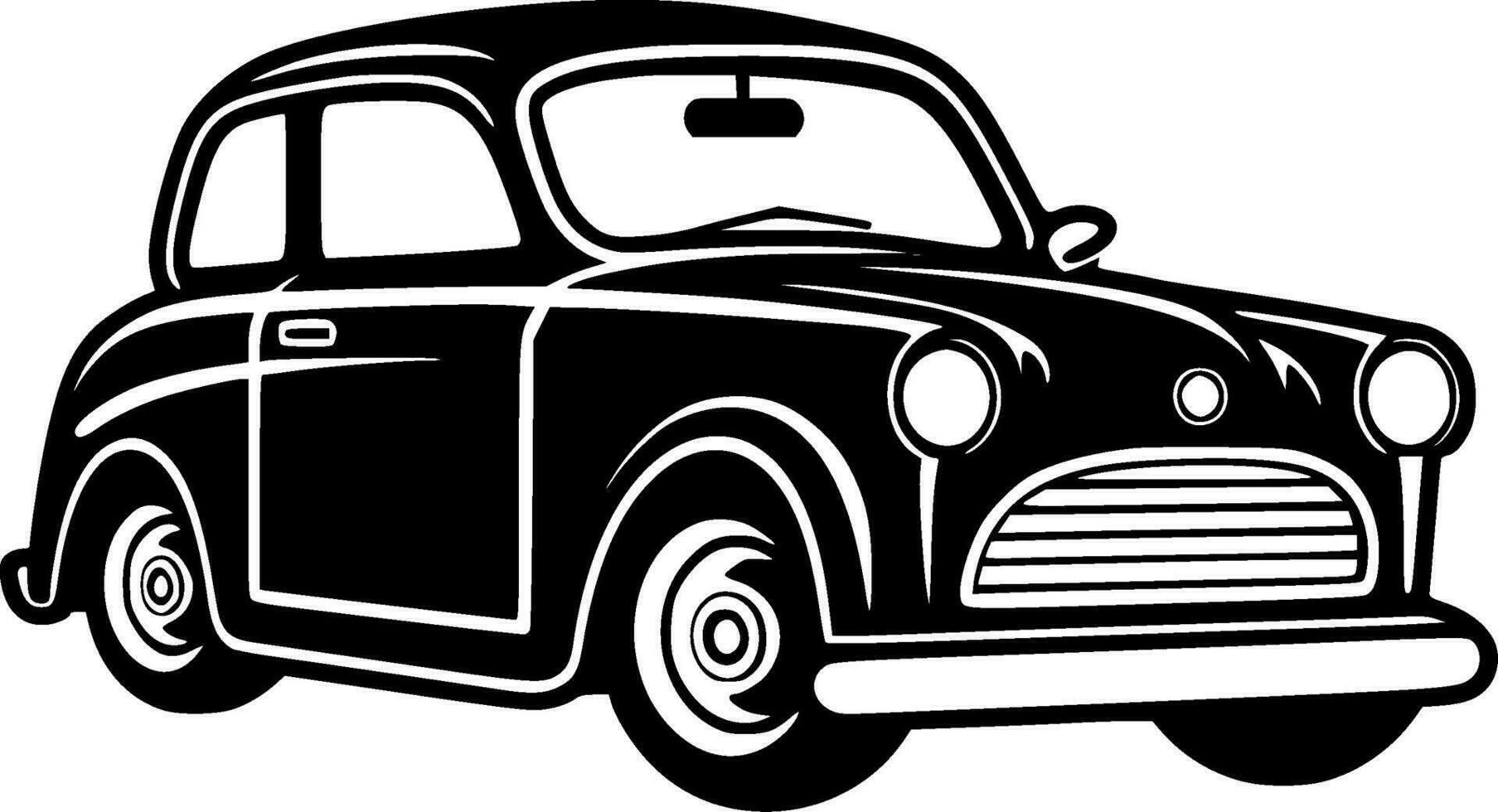 Car, Minimalist and Simple Silhouette - Vector illustration