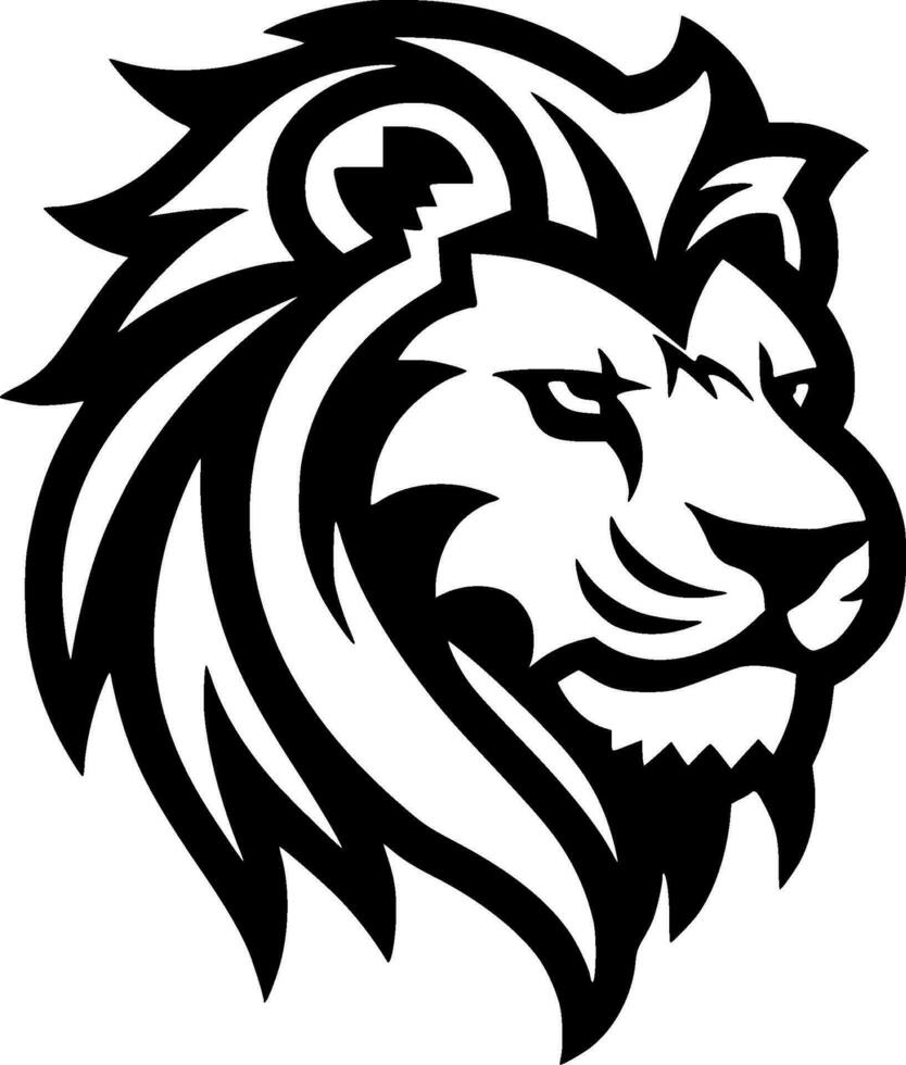 Lion, Minimalist and Simple Silhouette - Vector illustration