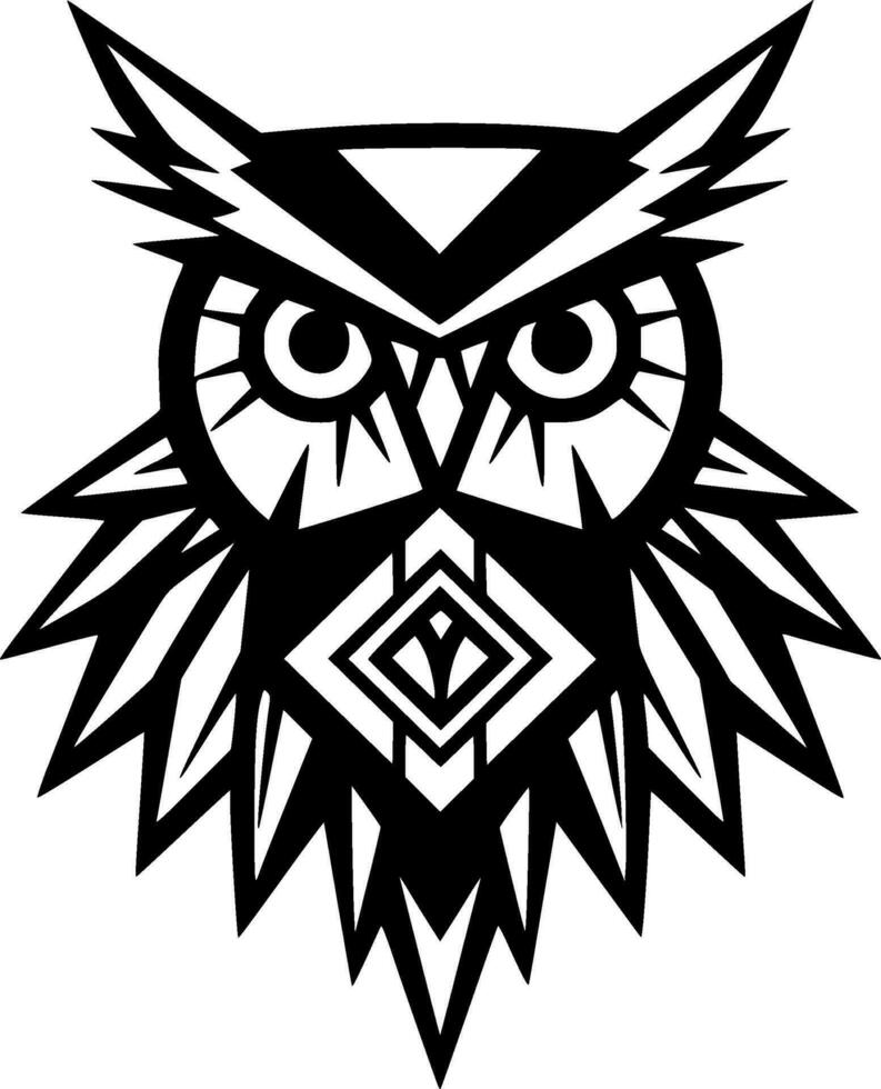 Owl, Minimalist and Simple Silhouette - Vector illustration