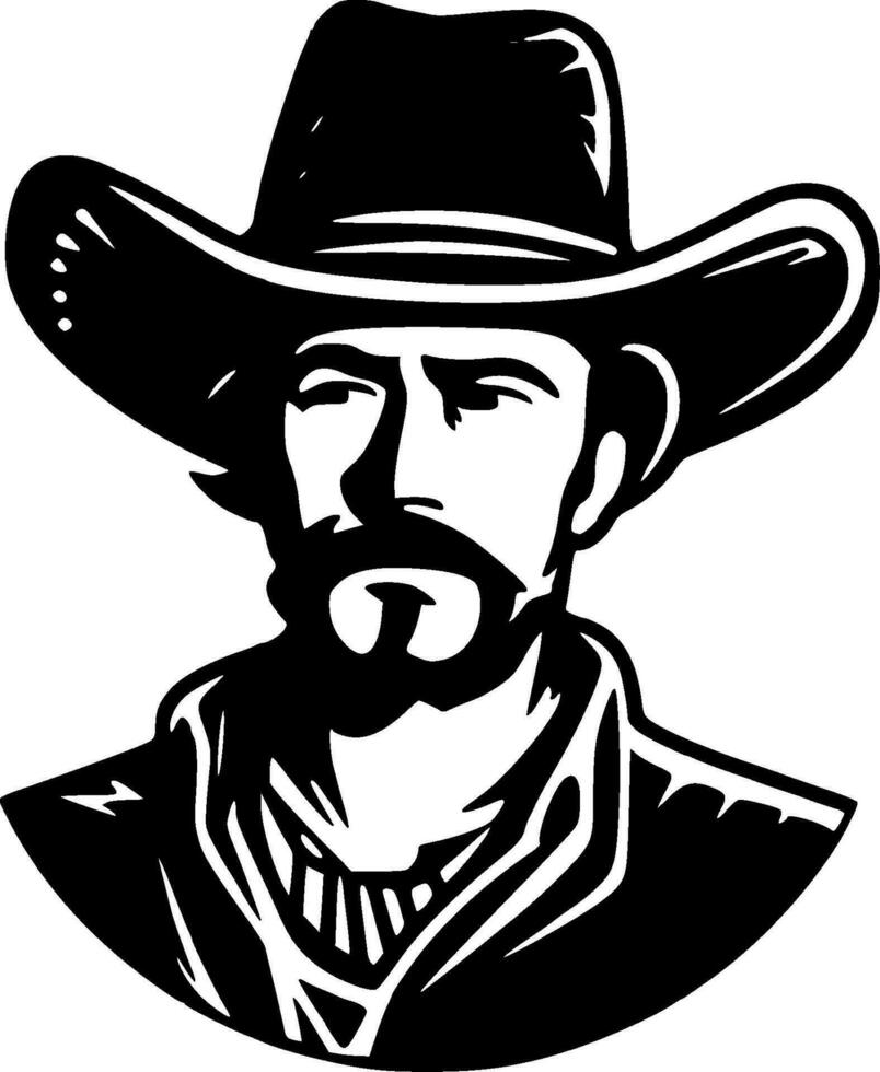 Western, Minimalist and Simple Silhouette - Vector illustration