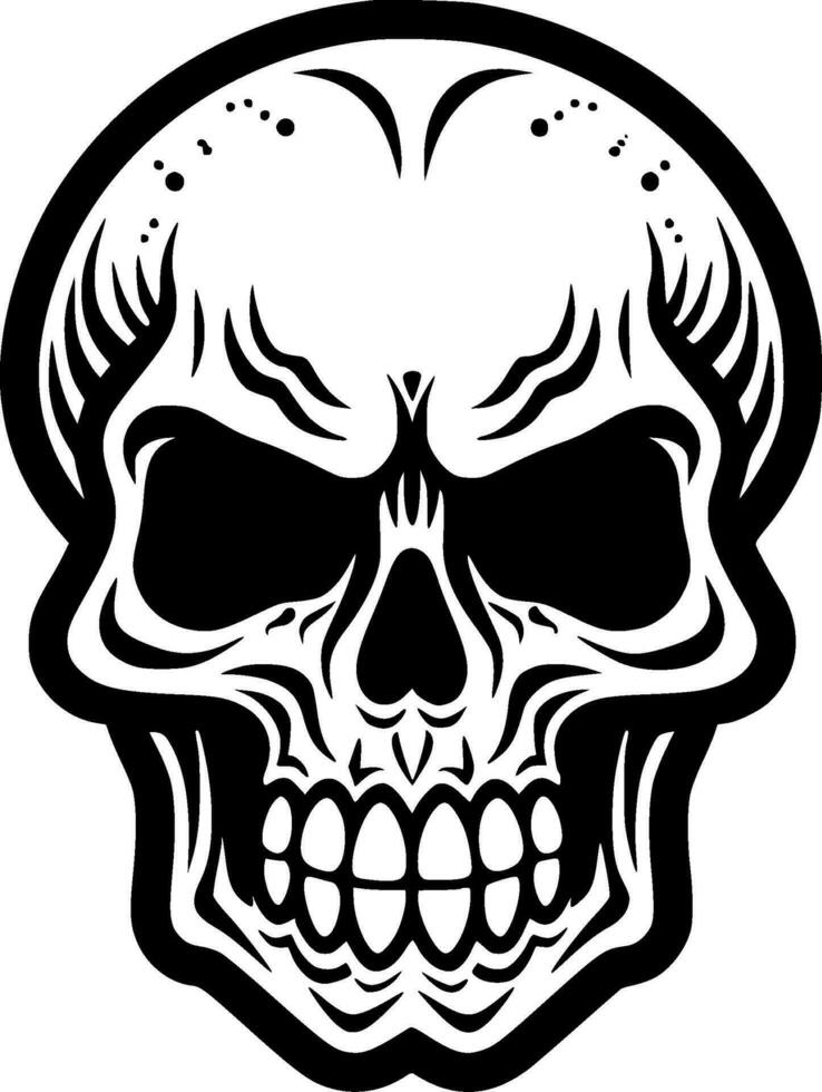 Skull, Minimalist and Simple Silhouette - Vector illustration