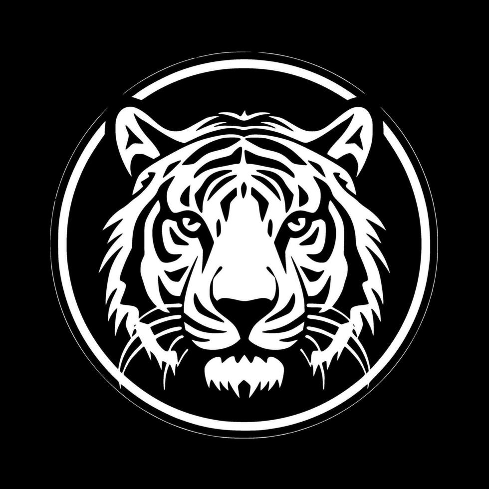 Tiger, Minimalist and Simple Silhouette - Vector illustration