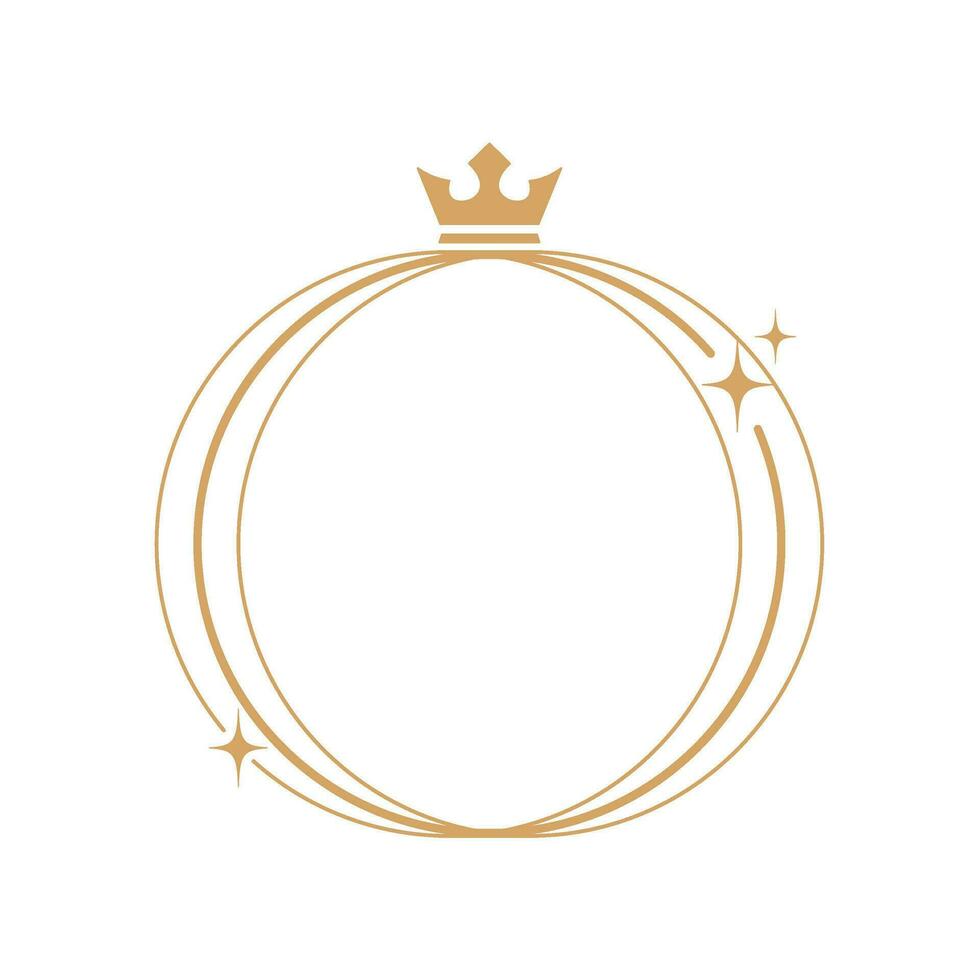 Simple modern aesthetic line elements Modern geometric linear frame with sparkling stars. vector