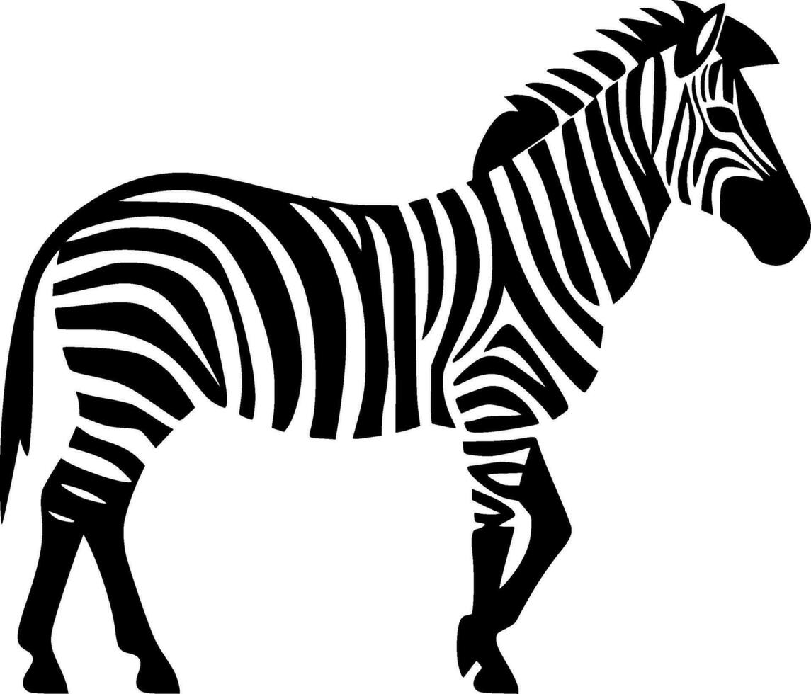 Zebra - Minimalist and Flat Logo - Vector illustration