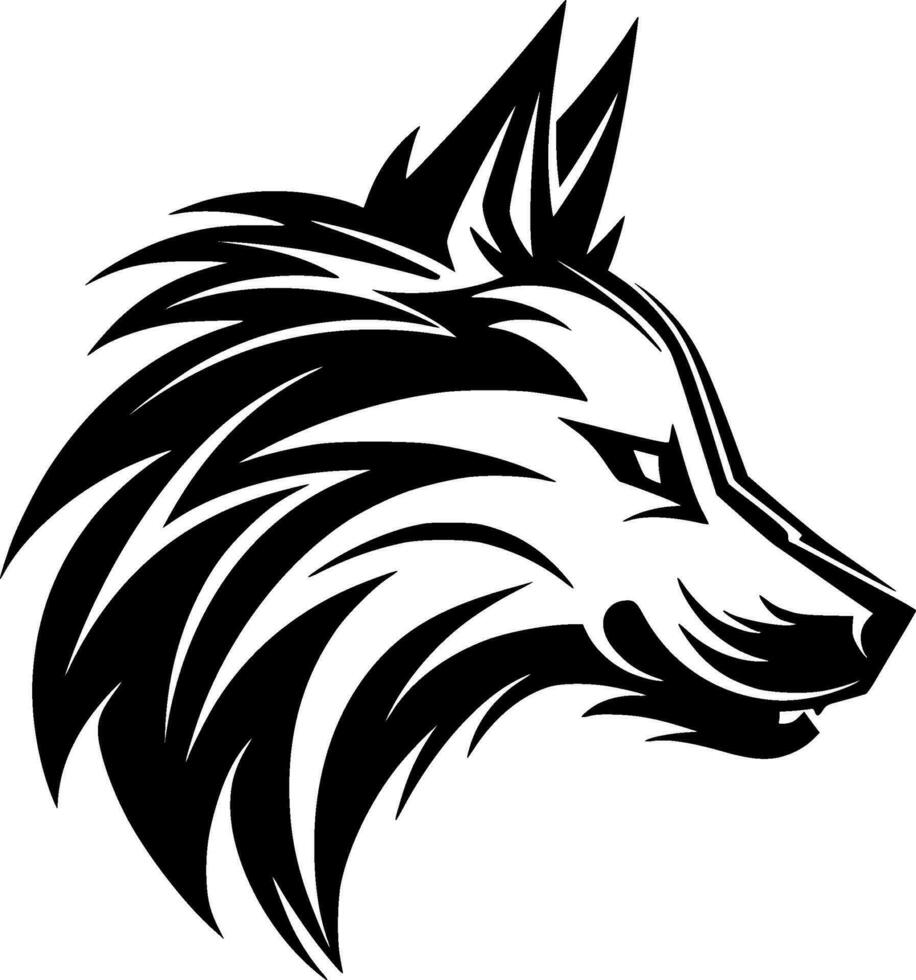 lobo, minimalista y sencillo silueta - vector ilustración