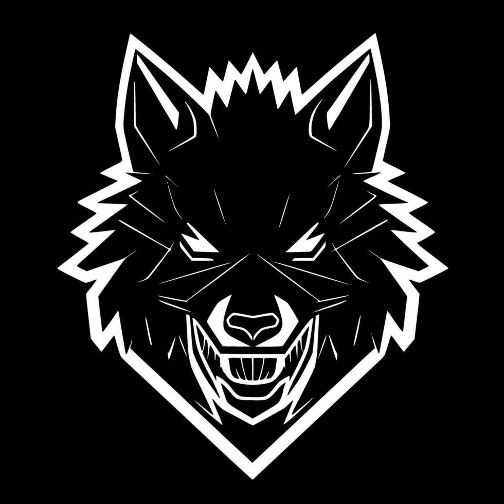 lobo, minimalista y sencillo silueta - vector ilustración