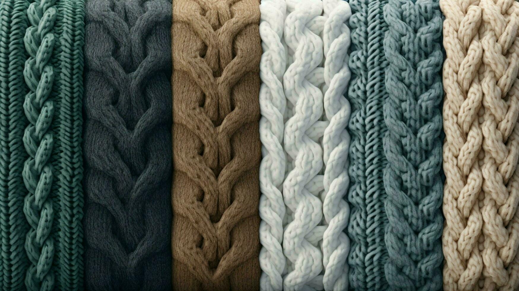 AI generated Knitted Textures background photo