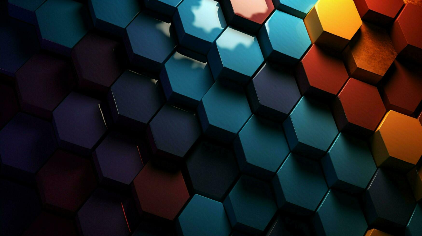 ai generado hexagonal patrones antecedentes foto