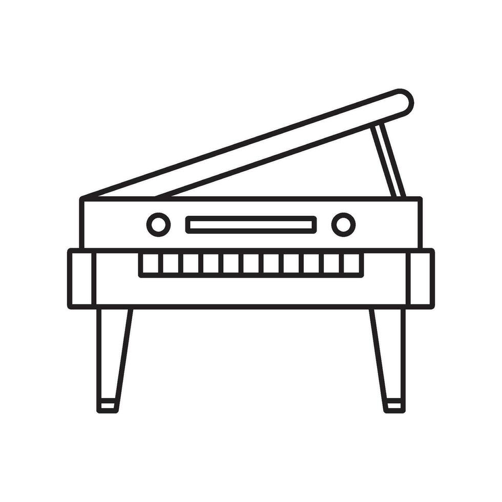 piano icon vector template
