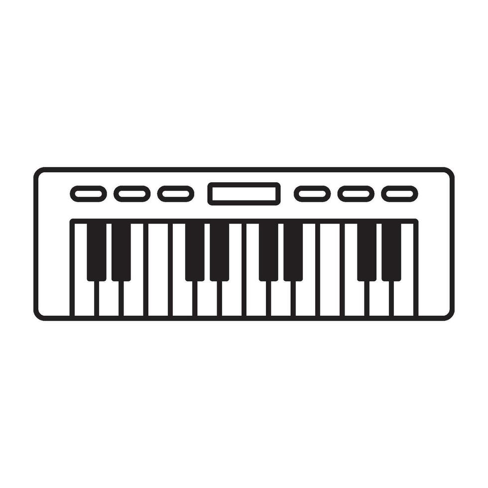 piano icon vector template