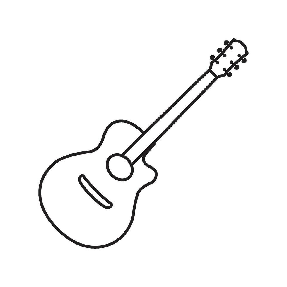 guitarra icono vector modelo
