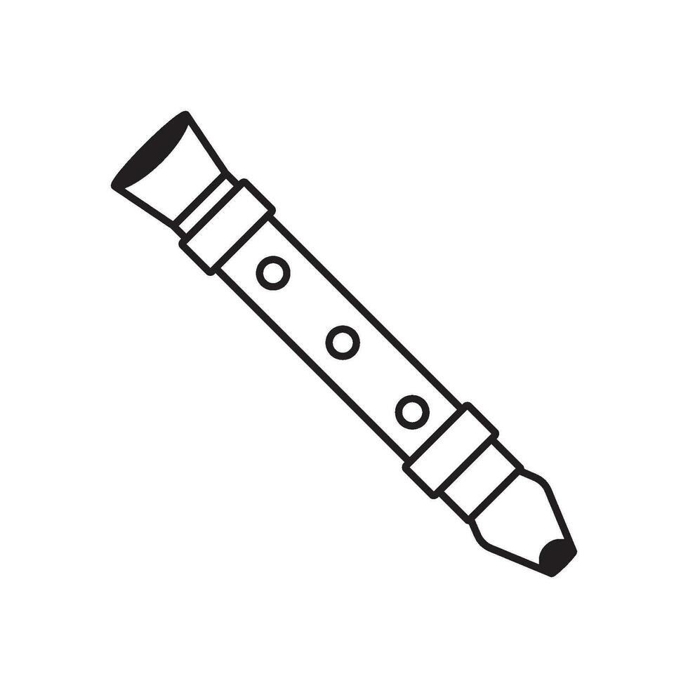 flute icon vector template