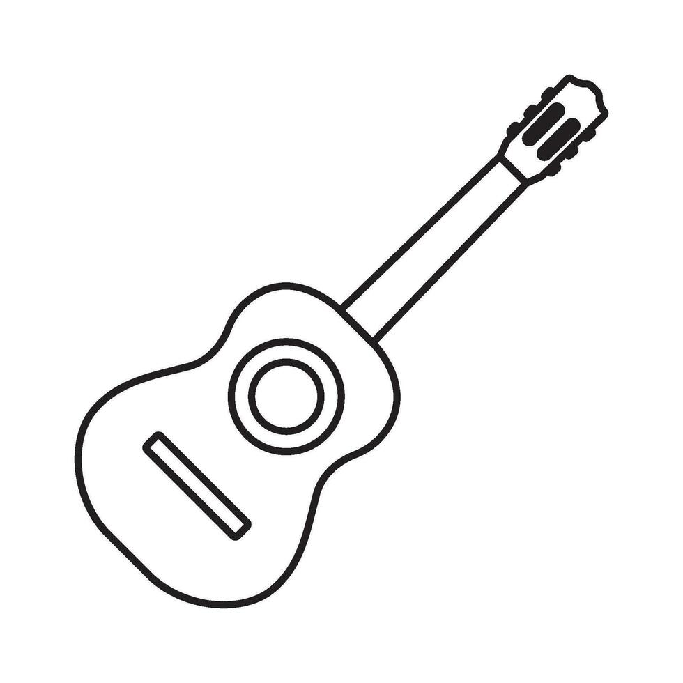 guitarra icono vector modelo