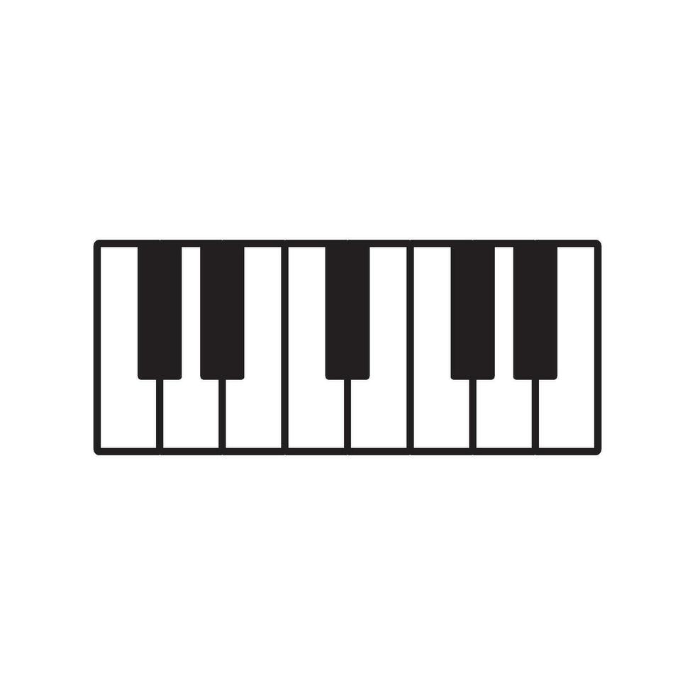 piano icon vector template