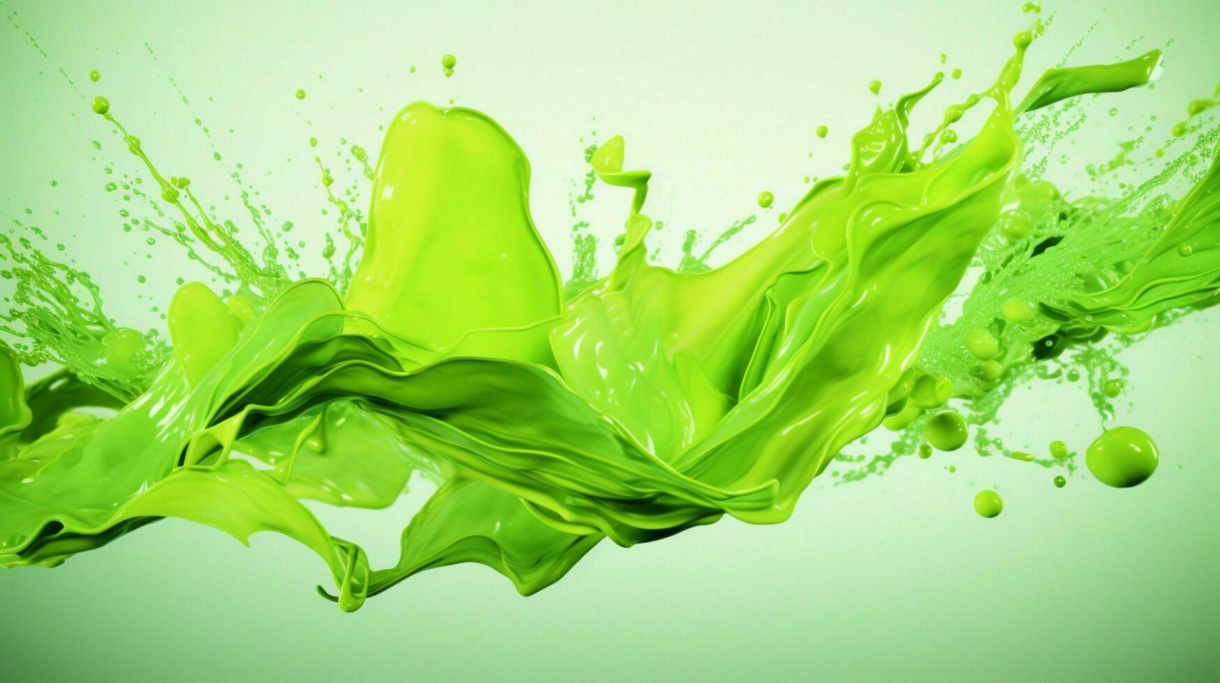 AI generated Pista green color splash background photo