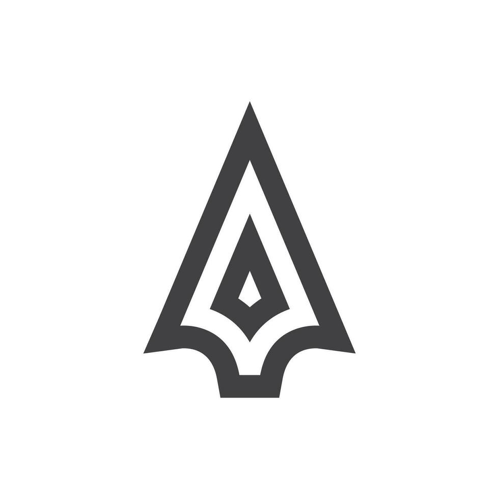 Spear logo vector design template