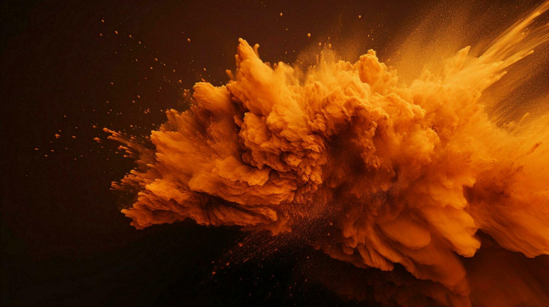 AI generated Bronze color powder splash background photo