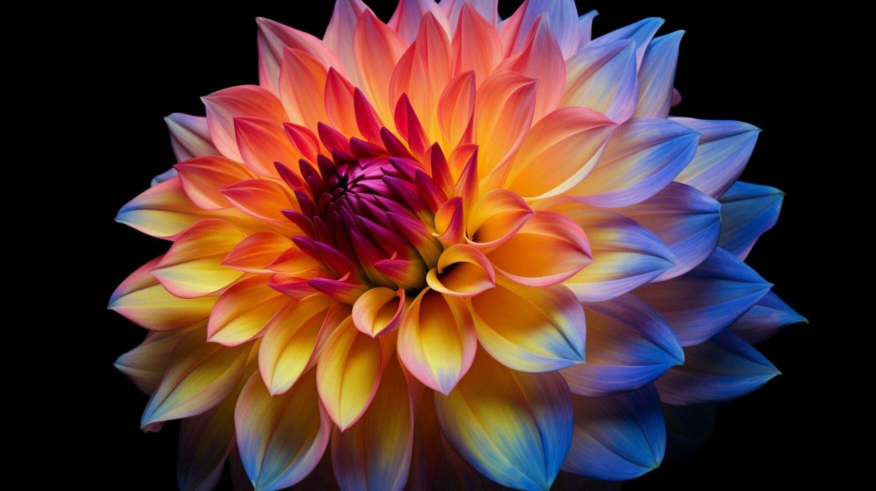 vibrant dahlia blossom a single object of beauty in nature photo