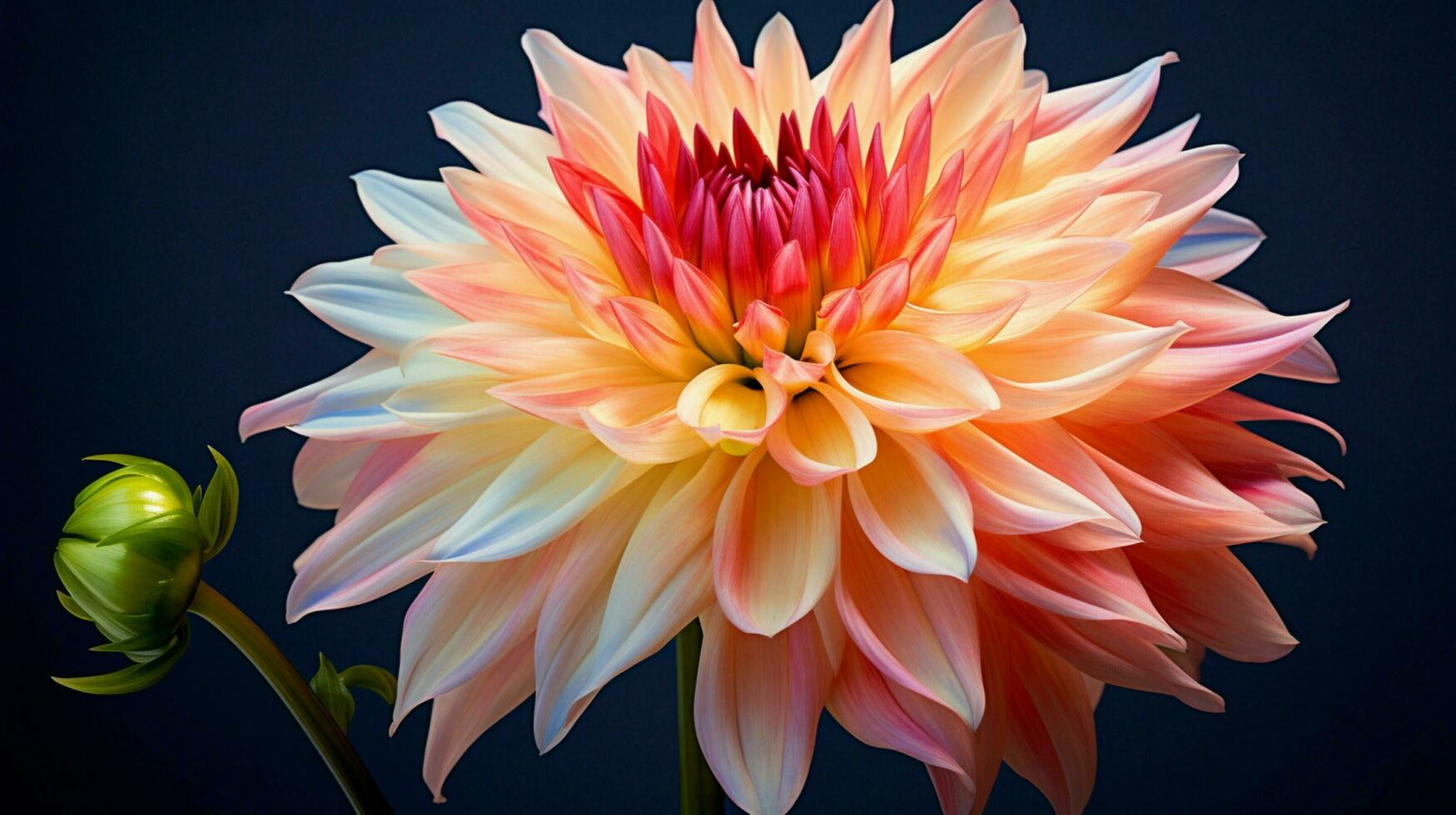 AI generated vibrant dahlia blossom a gift of nature beauty in summer photo