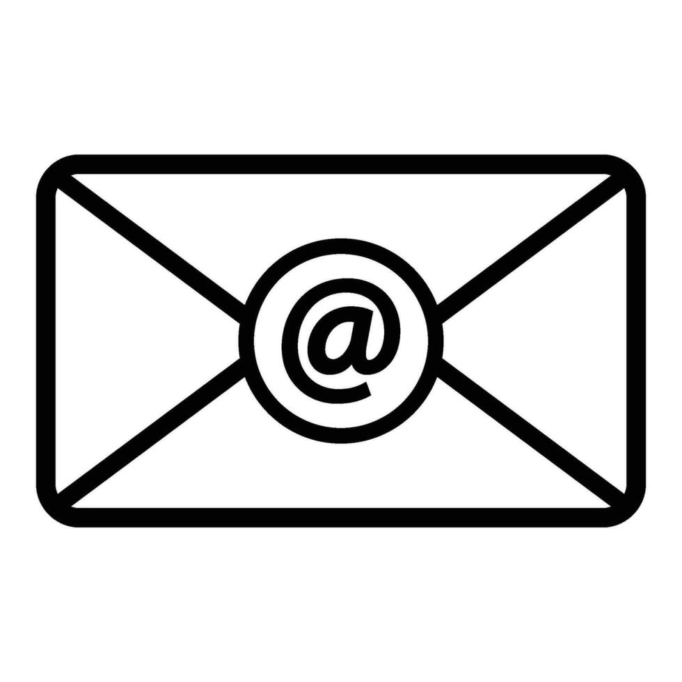 envelope icon for graphic and web design vector
