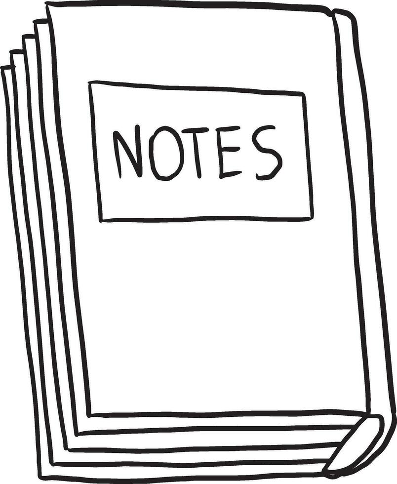 note diary notebook paper page book vector