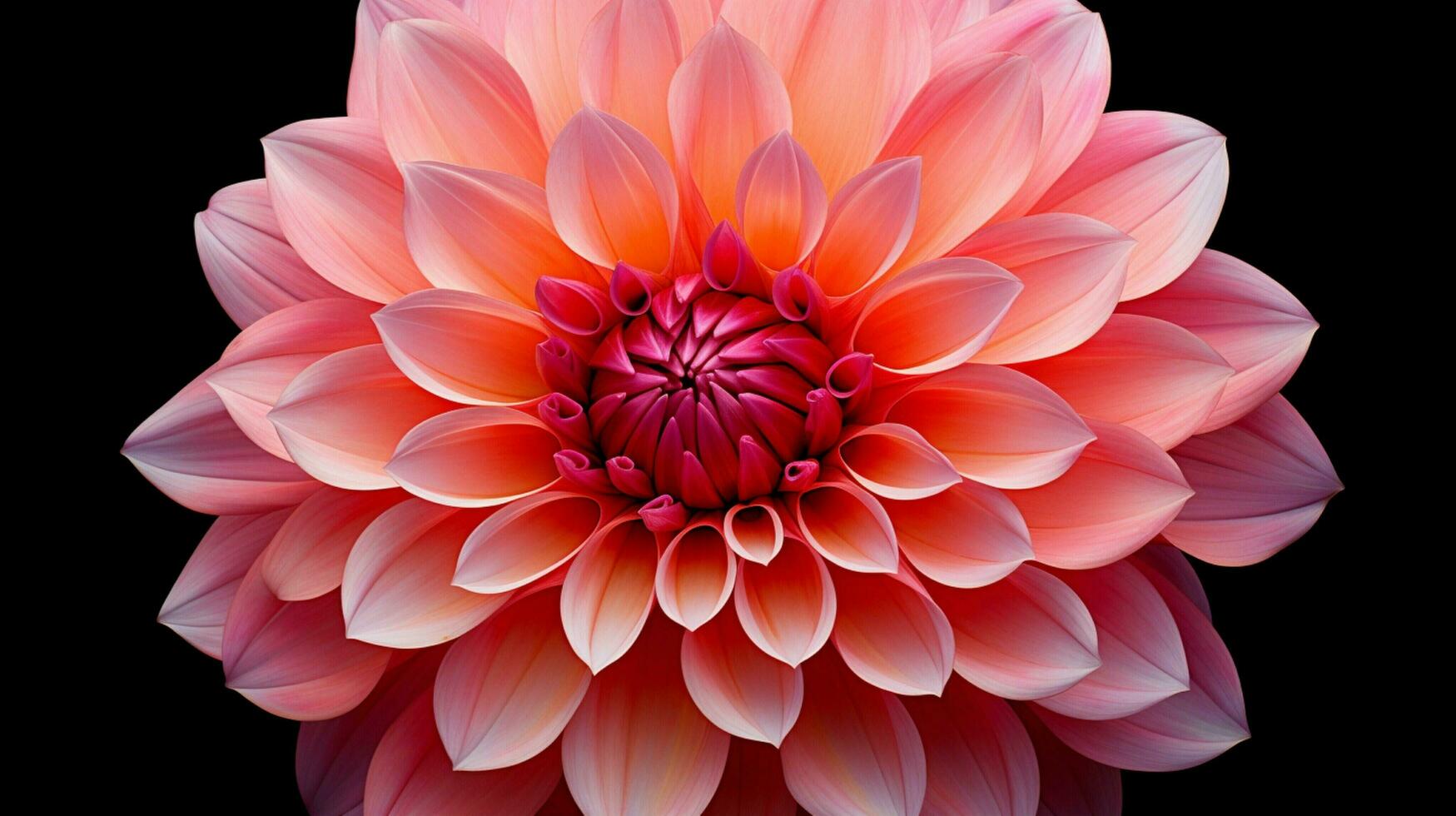 AI generated vibrant petals of a single dahlia showcase nature photo