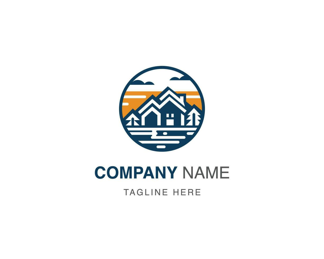 real estate home logo design template. modern home logo company vector