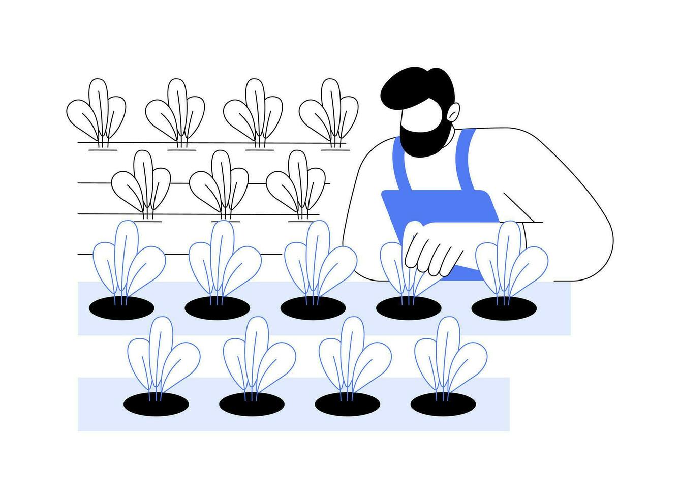 Synthetic mulches isolated cartoon vector illustrations. 36231242