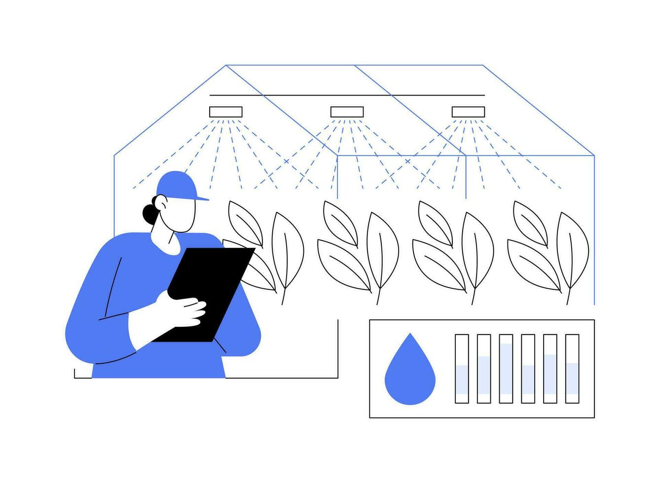 Greenhouse automation isolated cartoon vector illustrations.