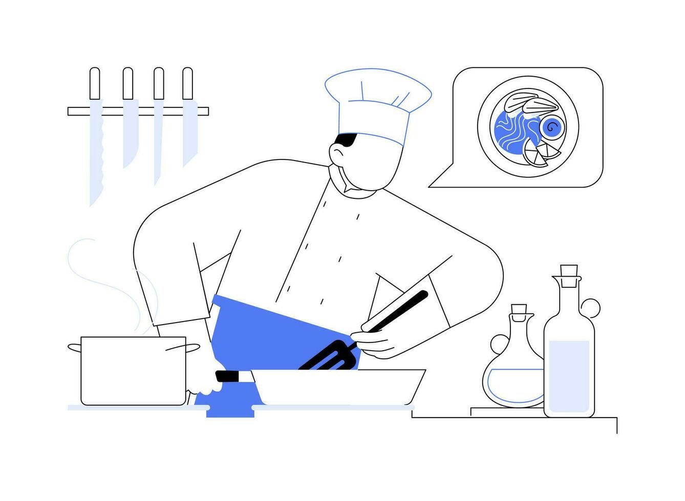 Food preparation abstract concept vector illustration.