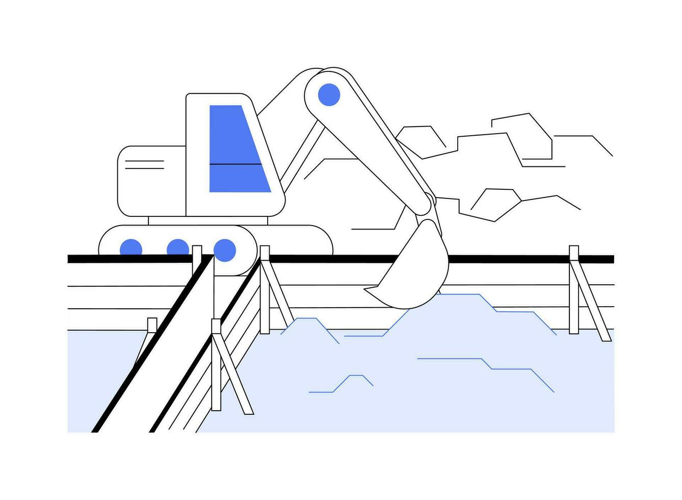 Trenching abstract concept vector illustration.