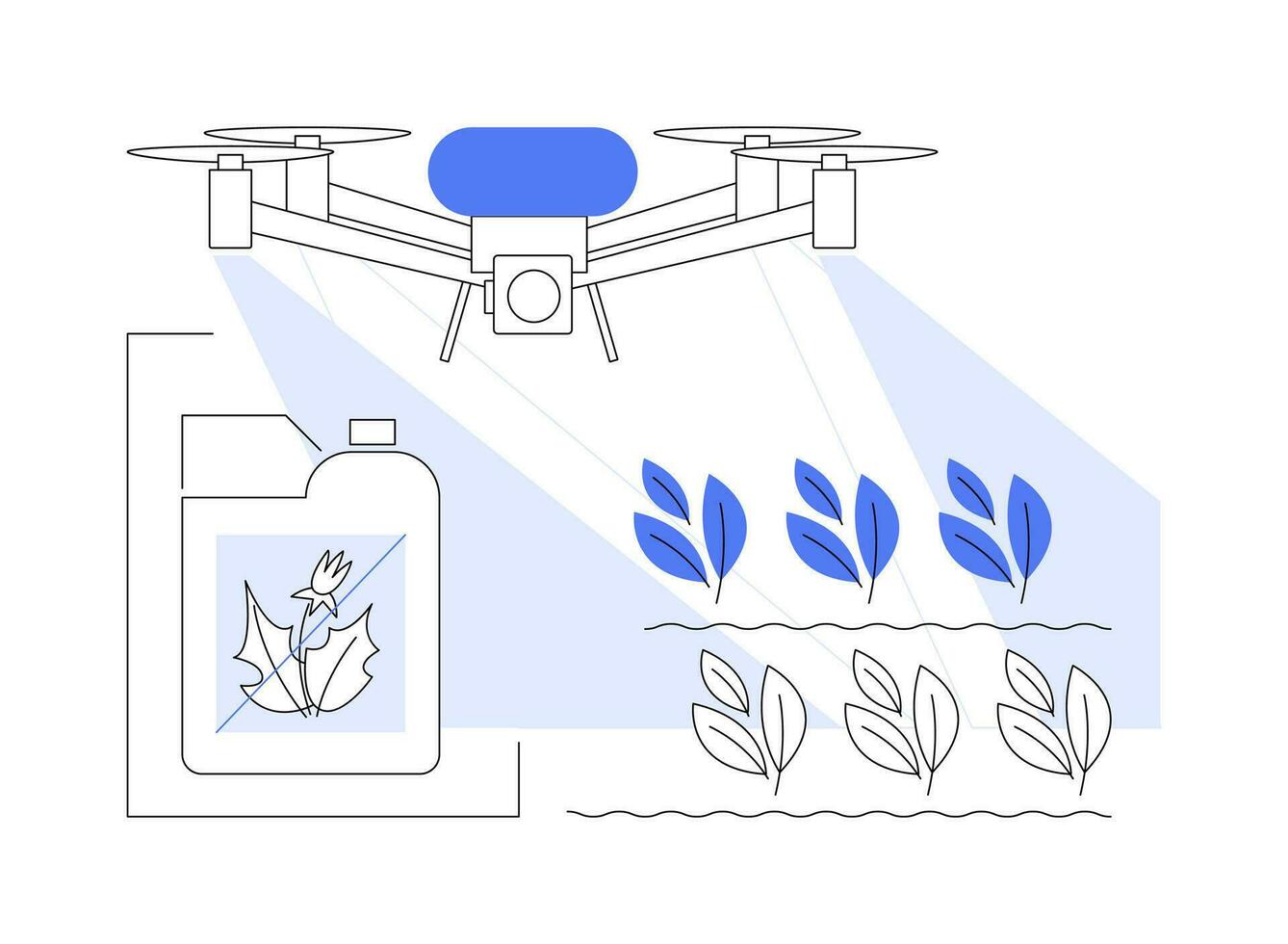 Herbicides isolated cartoon vector illustrations.