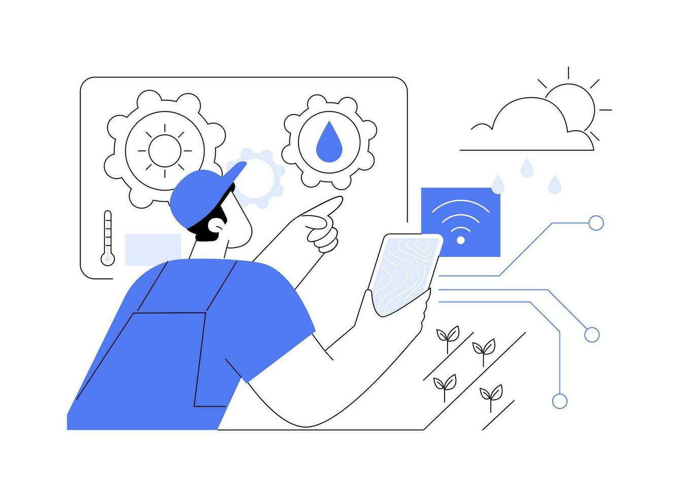 Climate Monitoring isolated cartoon vector illustrations.