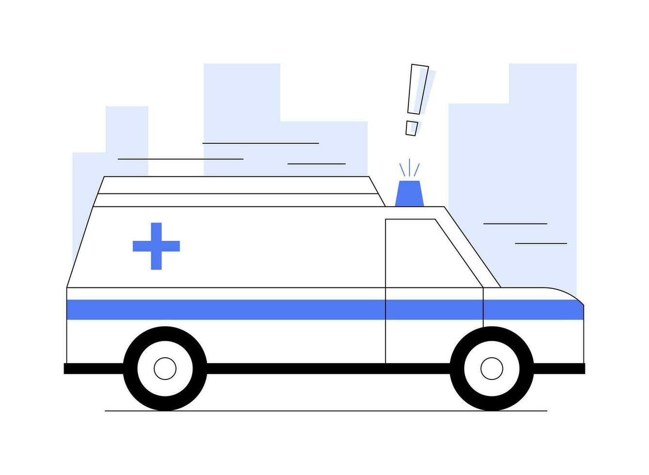 Emergency patient transportation abstract concept vector illustration.