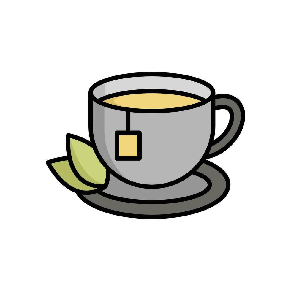 té icono vector diseño modelo sencillo y limpiar