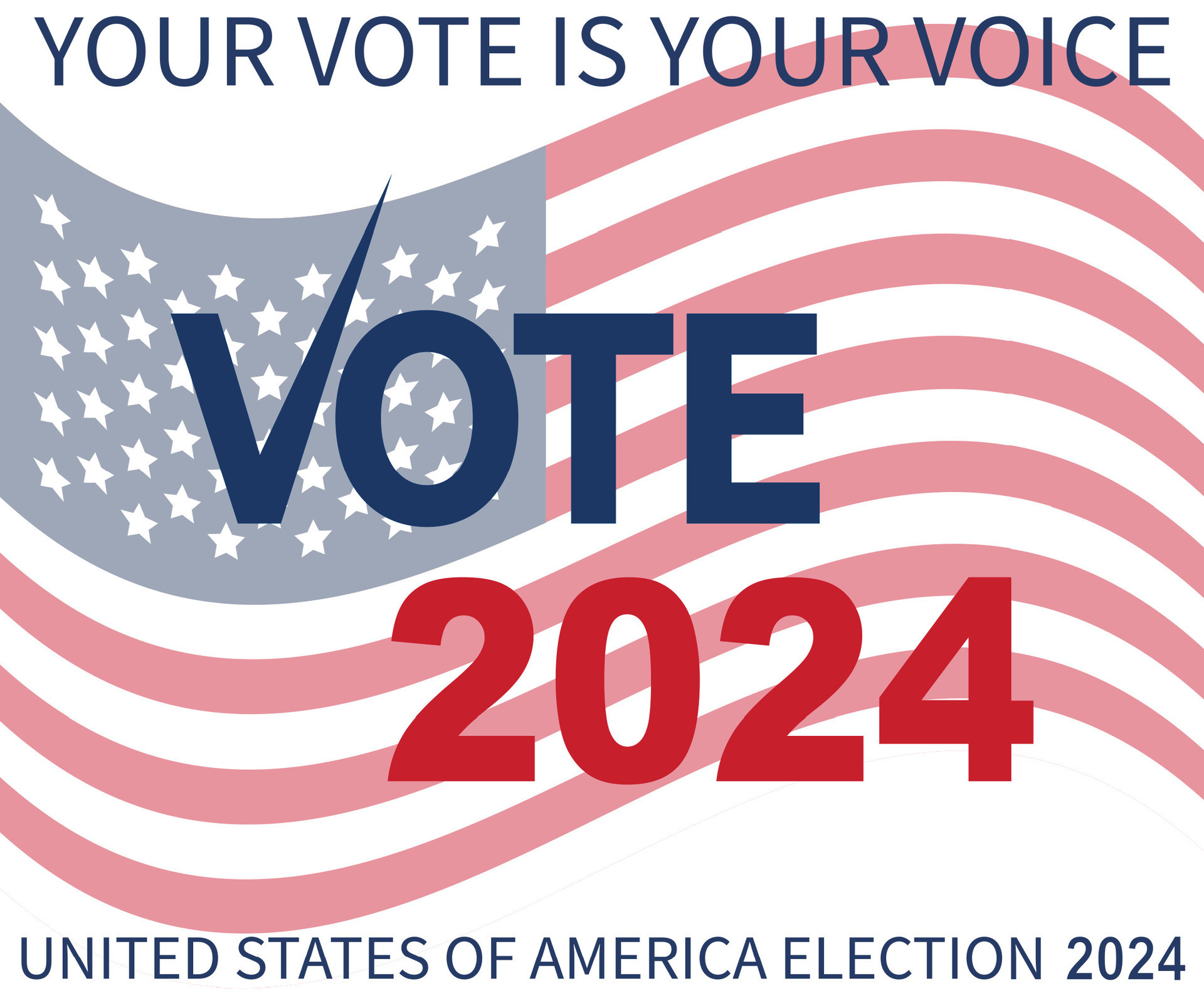 2024 Presidential election day in USA, november 5, card design. Vote