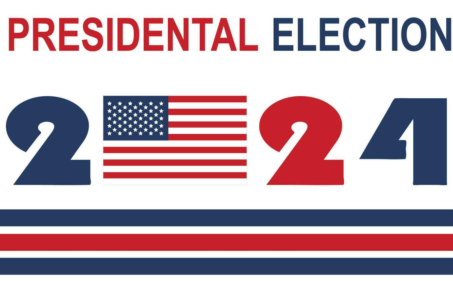 2024 Presidential election day in USA, november 5, card design. Vote for your future vector