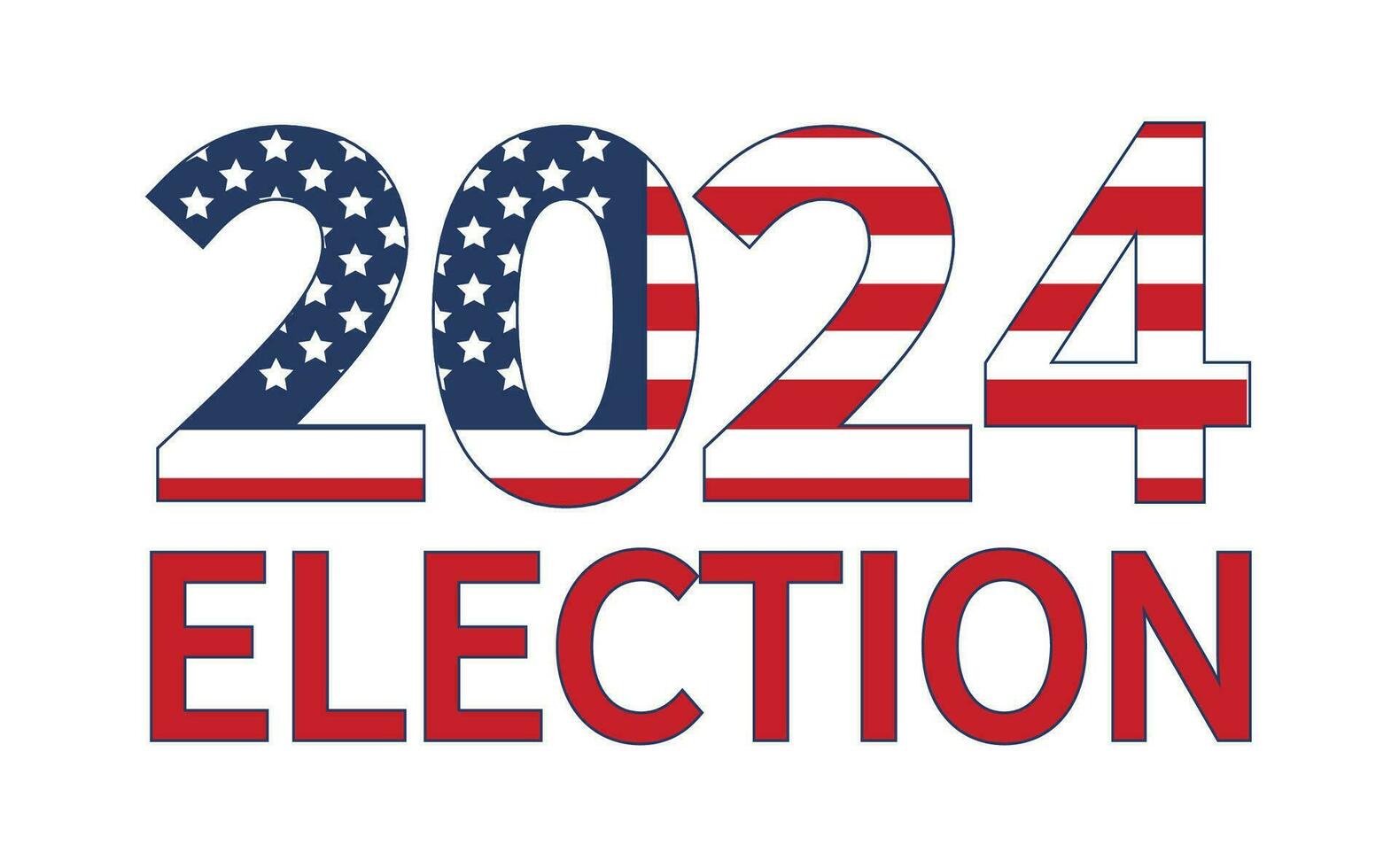 2024 Presidential election day in USA, november 5, card design. Vote