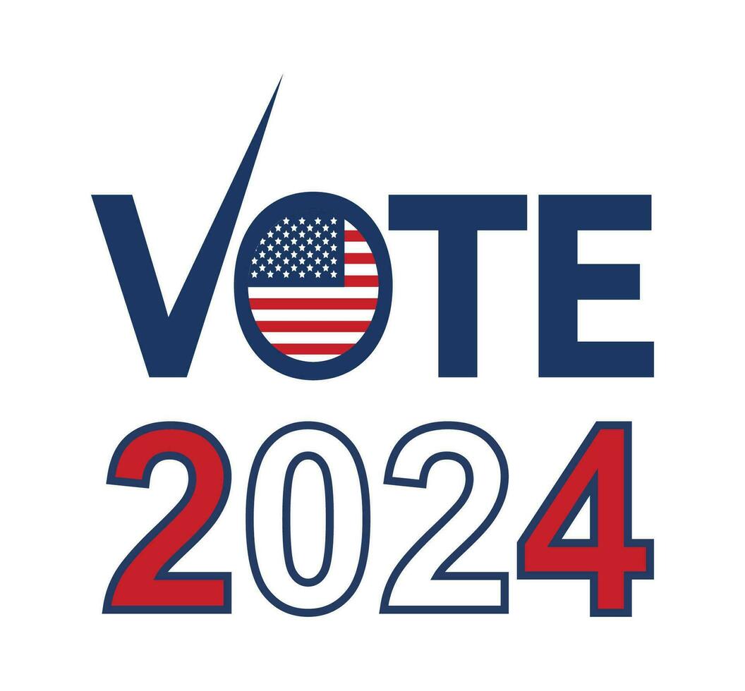2024 Presidential election day in USA, november 5, card design. Vote